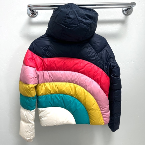 Marine Layer Women's Apres Puffer Navy Rainbow Wave - S NWT - Picture 4 of 9